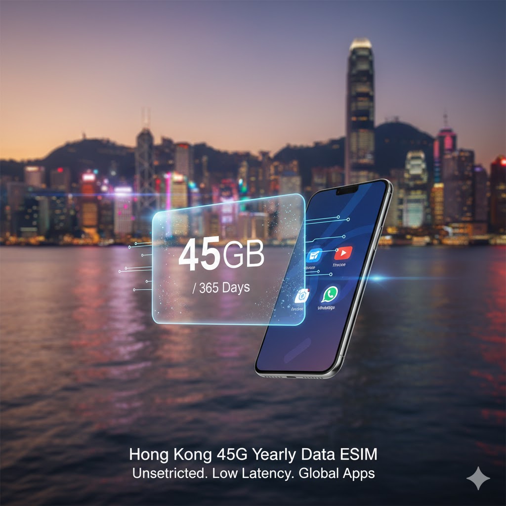 香港Esim-大陆流量年卡45G